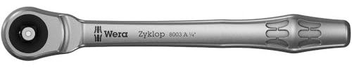 Wera 05004003001 8003 A Zyklop Metal Ratchet with Push-Through Square and 1/4 Drive