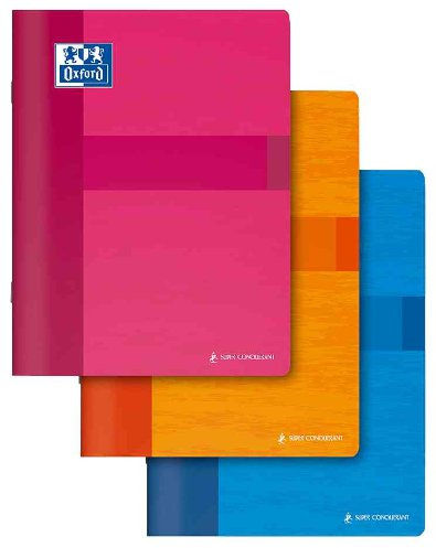 OXFORD Lot de 5 Cahiers de devoirs SEYES 48 pages 90g 170 x 220 mm