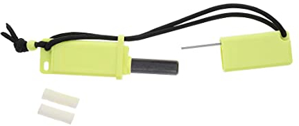 ust StrikeForce Fire Starter with Tinder, Durable Construction and Lanyard for Camping, Backpacking, Hiking, Emergency and Outdoor Survival, One Size, Model Number: 20-12147 , Orange