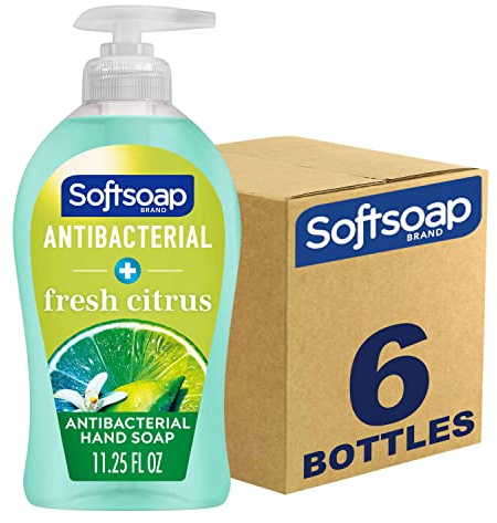 Softsoap Antibacterial Liquid Hand Soap, Fresh Citrus Scent, 11.25 fl oz (6 Pack)