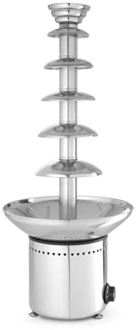 HENDI Fontaine à chocolat 6 niveaux, capacité : jusqu'à 8 kg, 230 V / 300 W, Ø370x(H)840 mm, acier inoxydable