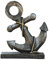 Ancre nautique en résine - 21,5 cm de haut - Noir et jaune - Décoration maritime à poser - Modèle d'ancrage de bateau - Statue décorative - Cadeau pour la maison ou le bar