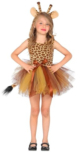 W WIDMANN MILANO Party Fashion - Barndräkt för djur, klänning med tutu, pannband, djurkostym, karnevalsdräkt