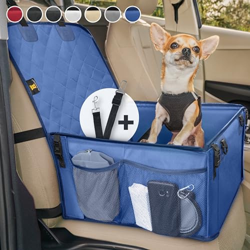 HELDENWERK® Hundeautositz extra stabil mit 5 Gurten Kratzfest & reißfest