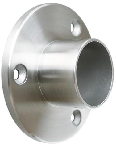 Wandflansch zum kleben, für Rohr Ø 42,4x2,0 Edelstahl V2A Rohrflansch Flansch Wandflansch Bodenanker Ronden Ronde für Rohre Geländerbau Geländer Treppen Balkongeländer Terrassengeländer Balkon ...