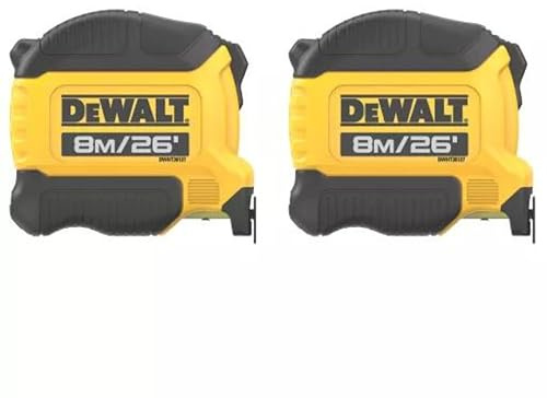 DeWALT Cinta métrica de 8 m (DWHT38127), paquete de 2