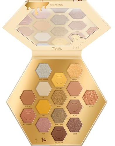 Catrice Disney Winnie the Pooh Eyeshadow Palette, Lidschatten, Nr. 010, Mehrfarbig, 15 Farben, langanhaltend, vegan, ohne Mikroplastikpartikel, Nanopartikel frei, ohne Parabene, 1er Pack (13.5g)