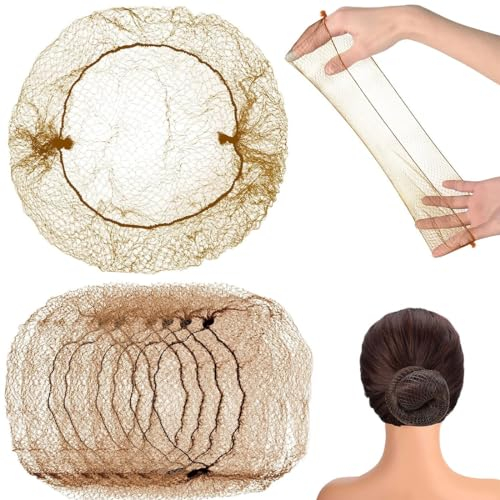 30 Retine per Capelli Chignon Bambina Elastiche - Invisibili e Marroni. Ideali per Infermiere, Ballerini e Hostess di Compagnie Aeree. Scegli la comodità e lo stile con le nostre Retine per Capelli.