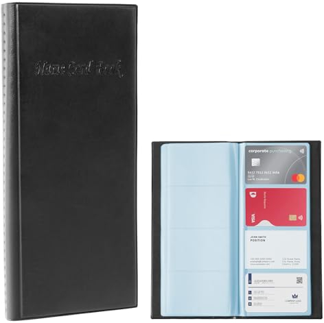 Visitenkarten Aufbewahrung für 400 Visitenkartenmappe, Karteikarten Box, Visitenkarten Etui, Visitenkarten-etuis Kartenmappe aus PU-Leder für Geschäfts Firma Büro Damen und Herren(Schwarz)