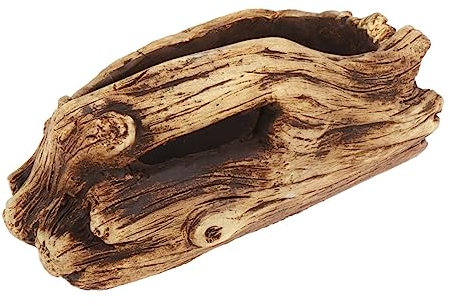 KITANDOVE Leakproof Zement-blumentopf Im Kreativen Baumstamm-Design Für Sukkulenten Und Pflanzen Dekorative Gartenaccessoires Für Drinnen Und Draußen Gelb