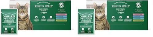 by Amazon Aliment Complet pour Chats Adultes, Sélection au Poisson en Gelée, 4.8 kg, 48 Lot de 200g