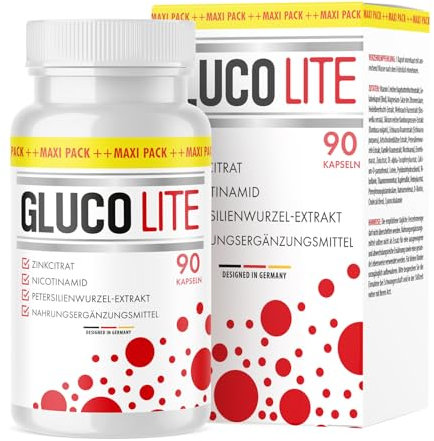 Glucolite Kapseln | zum Blutdruck senken | reich an Vitaminen & Mineralstoffen | 90 Kapseln | 1x