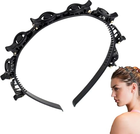 de horquilla: pinzas finas para la cabeza, pinzas para el pelo | para niñas, accesorios para el cabello de , diadema de doble flequillo, diadema de PET para niñas, regalo pensado para
