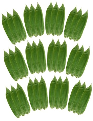 BESPORTBLE 100 Stück Bambusblätter Sushi Dekoblatt Sashimi Dekor Japanische Essensmatte Für Sushi Zubehör Und Restaurant Geschirr 7.87X2.36 Zoll