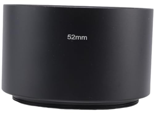 Quystetes Filtro de cámara atornillado de 52 mm de metal para parasol de objetivo
