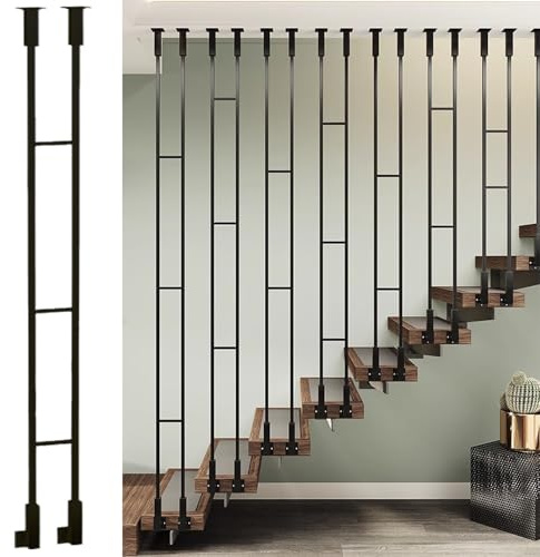 RKJDMSWJ Balaustre Moderne per Scale - Pali di Ricambio in Metallo da 20 Pollici per ringhiere Interne - Design Elegante in Ferro per Case, Hotel e Appartamenti - Pali per Scale Resistenti
