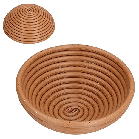 Juego de cesta de canasta de pan de 2, tazones de masa de fermentación de pan de pan lavable cuencos para masa para la masa para la cocina panadería para el hogar (16x6cm)