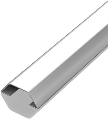 WEKONUMEX Selbstklebende Kabelkanäle, Kabelkanalabdeckung aus Edelstahl, 1 m, for Boden, Decke, Ecke, Mehrfarbig, mehrere Größen(Silver,2)