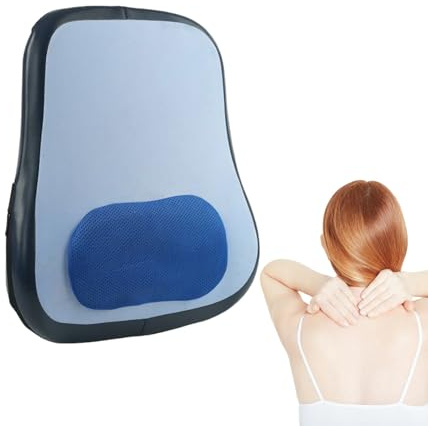 Massageur Dorsal pour Siège - Massage Dos Portable avec Chauffage - Soulagement Musculaire Tissu Profond Sans Fil Usage Chaise Auto Cadeau Femme Homme