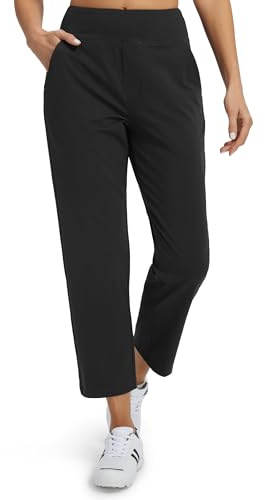 Libin Ankle Golf Trousers 7/8 Travel Sweatpants Joggers | High Waisted Lightweight Summer Work Golf Pants with Pockets, Ladies Athletic Workout Casual Lounge Straight Leg Pants