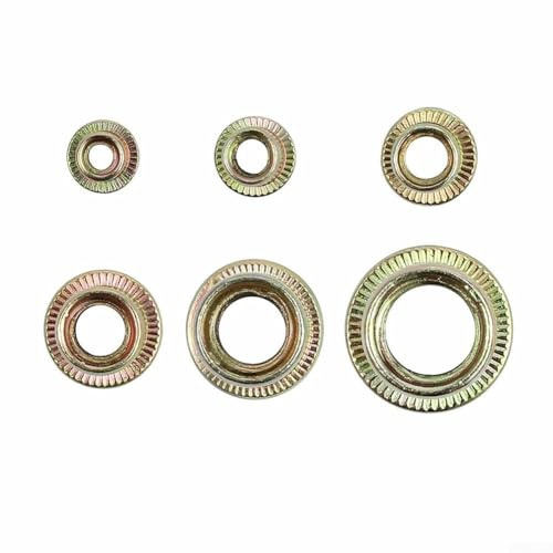 Hosrivae Kit di attrezzi per rivetti filettati, 150 pezzi, per dimensioni M10, rivettatrice in acciaio al carbonio con scanalature per anti rotazione, eccellente per attività fai da te