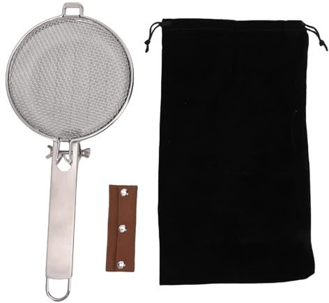 Tnfeeon Tostatore per Chicchi di caffè in Acciaio Inossidabile Pieghevole con Rete a Rete Strumento per Tostatura Manuale Portatile per la Casa Campeggio All'aperto Capacità di 120 G