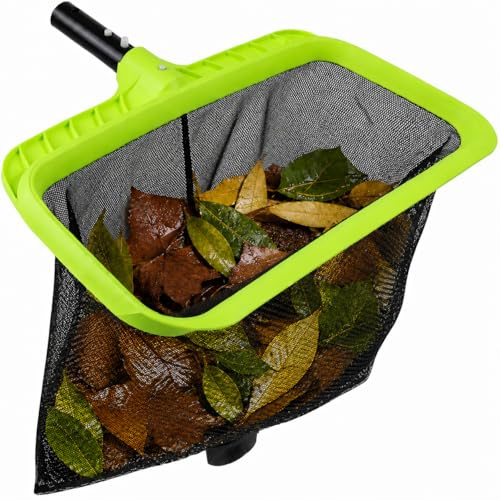 Huanmin Pool Kescher, Teichkescher Extra Großem Netz, Poolkescher aus Verstärktem Kunststoffrahmen, Kescher Pool Feinmaschig für Schwimmbad, Teich, Algen, Planschbecken, Spa, Teiche, Whirlpool