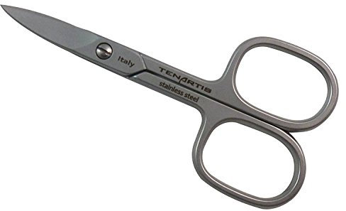 Tenartis 115 Forbicine per Unghie in Acciaio Inox Lame Curve con Custodia in PVC - Made in Italy