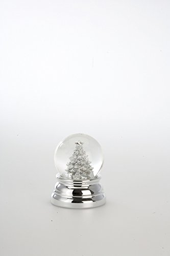 Weihnachtsdeko Schneekugel Christbaum klein, versilbert anlaufgeschützt
