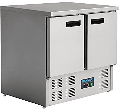 Polar G-Series Double Door Counter Fridge, Granite Top, 240Ltr CL108 | Self-closing doors and fan-assisted cooling ensure stable temperature control to protect perishables in busy kitchens.