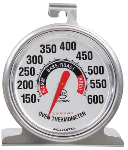 AcuRite 00620A2 Stainless Steel Oven Thermometer (150°F to 600°F)