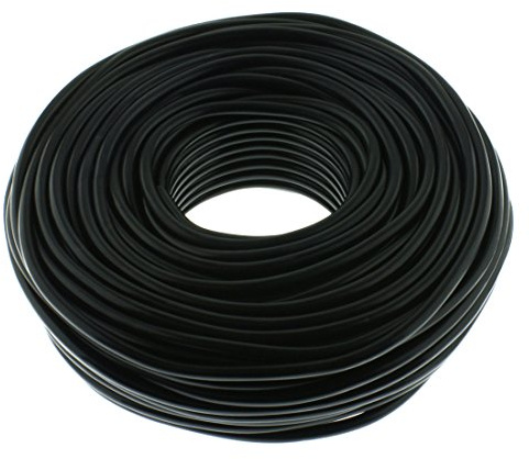 Lautsprecherkabel RUND 2x1,5mm² - schwarz - 50m - CCA - PA Installationskabel - Audiokabel - Boxenkabel