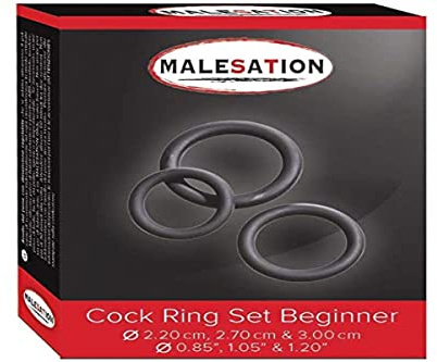 MALESATION Cock Ring Set Black One Size