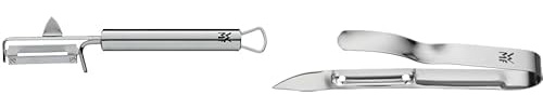 WMF Profi Plus Kartoffelschäler Pendelklinge 19 cm, Pendelschäler einschneidig & Gourmet Spargelschäler 17 cm, Gemüseschäler, Cromargan Edelstahl, spülmaschinengeeignet