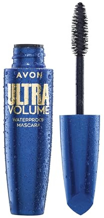 AVON Ultra Volume Mascara Blackest Black 1,4 g | Wasserfeste Volumen-Mascara für voll wirkende, definierte Wimpern, intensives Schwarz