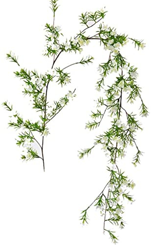 CAZARU Vigne Artificielle, 165Cm/64In Suspendus Artificielle en Plastique Fleur Sauvage Vignes Guirlande Faux Wisteria pour Intérieur/Extérieur/Mariage Décoration De Jardin,Purple
