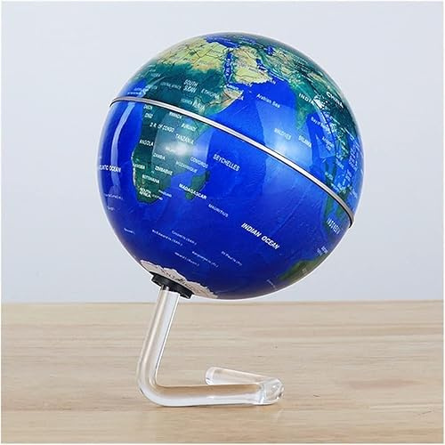 POCHY Mappamondi Mappamondo Globi Luminosi a Rotazione Automatica HD Globi geografici di Facile Lettura per Studenti Home School Globe Fine e Chiaro