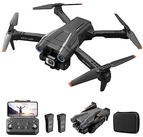 RC Drohne mit 4K HD Dual Kamera, 1080P RC Quadrocopter inkl. 2 Batterien, Hindernisvermeidung Headless-Modus, Gestensteuerung Anfänger
