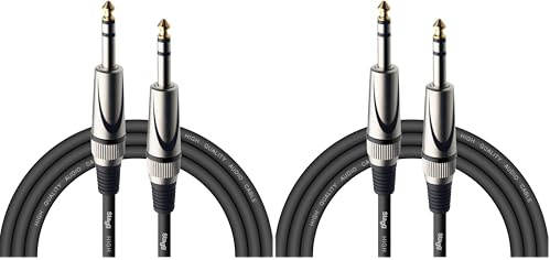 Stagg SAC3PS DL Cavo S Serie per Strumenti Musicali Deluxe da Jack a Jack 6.3 mm, 3m (Confezione da 2)