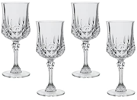 QUNINE Rotweingläser, Weingläser mit langem Stiel, Premium-Kristall, Weinprobe, Hochzeit, Jahrestag, Weihnachten, Kristall-Rotweingläser, Elegante Party-Trinkgläser, 4 Stück Champagnerkelch Red Win