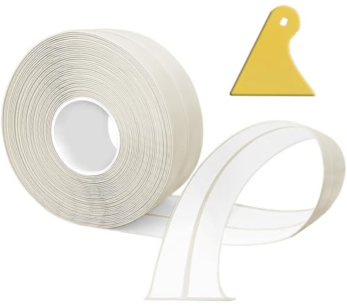 TAOYIO Weichsockelleiste Selbstklebend, 12M PVC küchenabschlussleiste 20x20mm, Sockelleiste Selbstklebende für Küche und Badezimmer 2x2 Beige