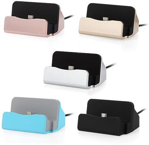 HOMSFOU dockingstation typ c handyhalterung mit ladefunktion Handy ständer mit ladefunktion handyladestation ladestation für Handy Ladegerät Desktop-Ladestation Aufladen Base