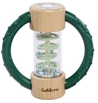 Eichhorn 100005877 - Baby Hipp Collection - Rasselstab mit Griffen, bietet viele haptische Reize, 5x12 cm, 100% FSC zertifiziertes Buchenholz, ab 3 Monaten