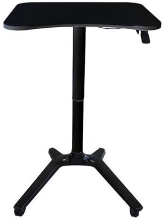 Rednerpult Höhenverstellbar Tragbarer Podiumschreibtisch mit Feststellbaren Rädern Standing Desk für Kirche, Büro, Schule, Zuhause(Black)