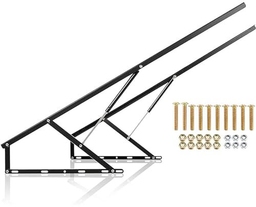 Meccanismo di sollevamento for letto contenitore, 1 paio di kit di sollevamento for letto con molle a gas, meccanismo di sollevamento for letto pieghevole, cerniere for scatola dei giocattoli, chiusur