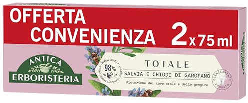 Antica Erboristeria - Dentifricio Totale, Protezione del cavo orale e delle gengive, 75mlx2