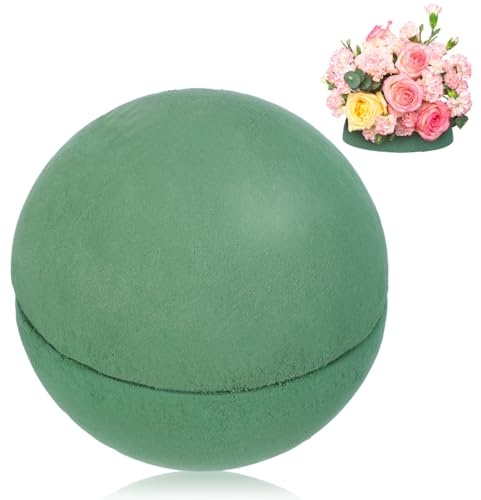 DIYEAH Floral Foam Half Ball 5.51In Diameter Water-Absorbing Sphere for Flower Arrangement Dome Wedding Centerpieces and Craft Decoration