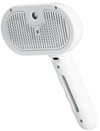 Rechargeable Cat Steaming Brushes - Steamy Cat Brush with 35ml Water Tank, Spritz Defur Comb for Dog Hair Remover, Water Spray Pet Comb Dog Shedding Brush With Built-In Sprayer for Easy Grooming
