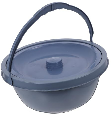 Seau Pipi de Toilette Adulte avec Couvercle Pp Portable Nuit | Seau Hygienique Adulte avec Couvercle, Usage Urgence et Nuit, Gris Foncé