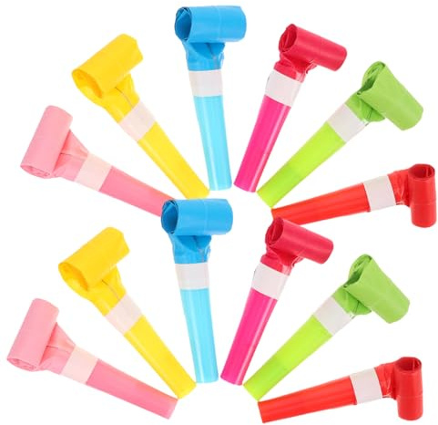 Cabilock 60pezzi Fischietti Colorati per Feste Fischietto Giocattolo per Ragazzo Ragazza Strumento per Rumori da Festa Giocattoli per Feste Fischietti come Bomboniere Colore Casuale